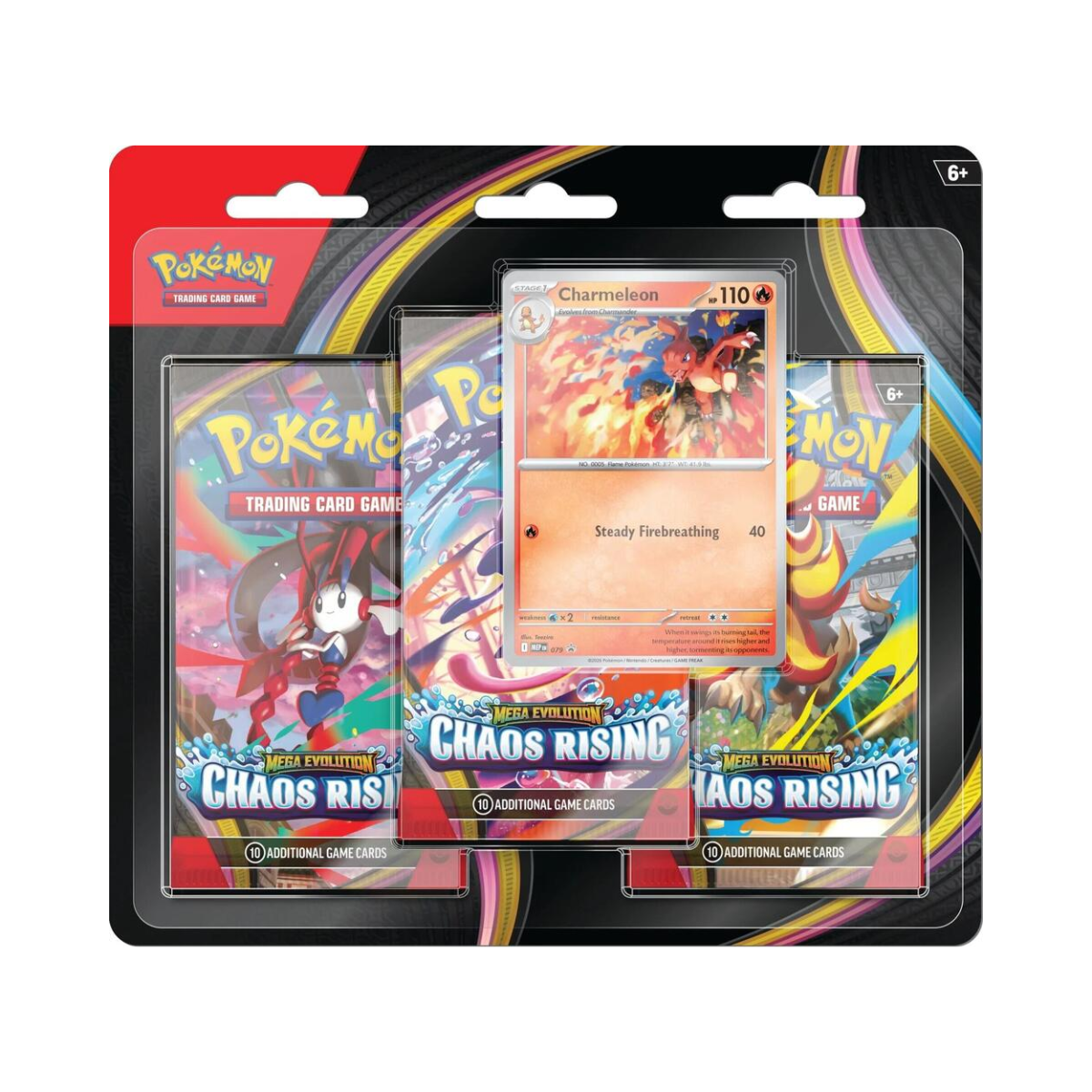 Pokémon TCG: Mega Evolution 04 Chaos Rising - 3-Pack Blister