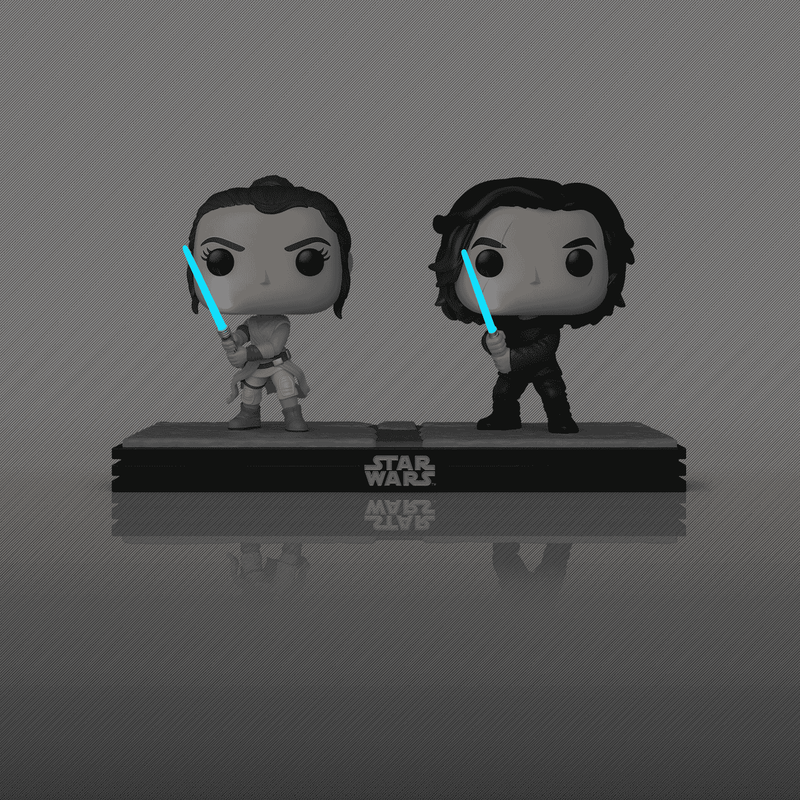 Funko Pop! Moment Star Wars - Rey & Kylo Ren Glow (Target)