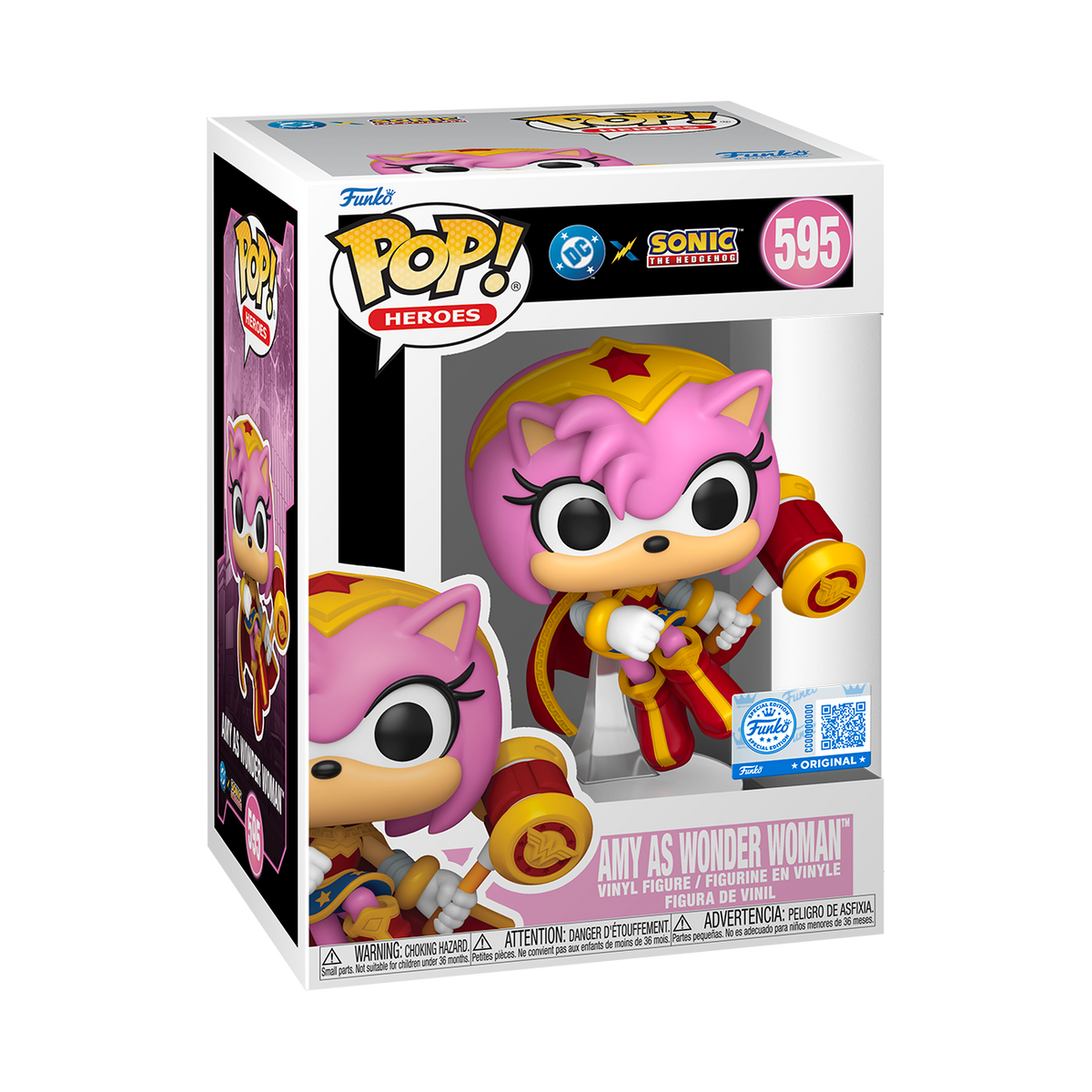 Funko Pop! Justice League & Sonic- Amy As Wonder Woman