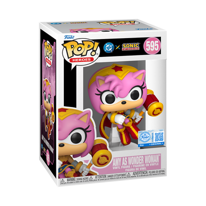 Funko Pop! Justice League & Sonic- Amy As Wonder Woman