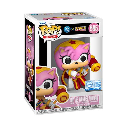 Funko Pop! Justice League & Sonic- Amy As Wonder Woman