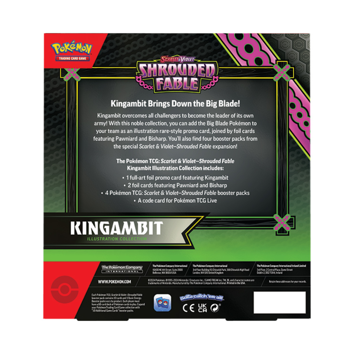 Pokémon TCG: Scarlet & Violet 6.5 Shrouded Fable - Kingambit Illustration Collection