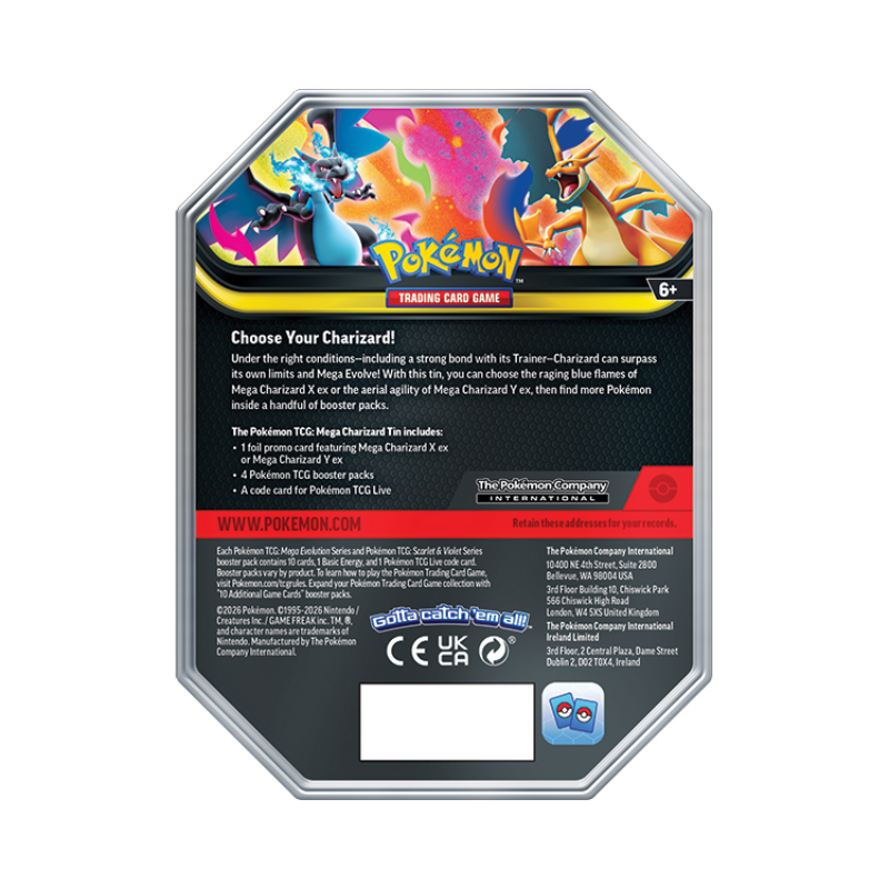 Pokémon TCG: Mega Charizard Tin [Charizard X]