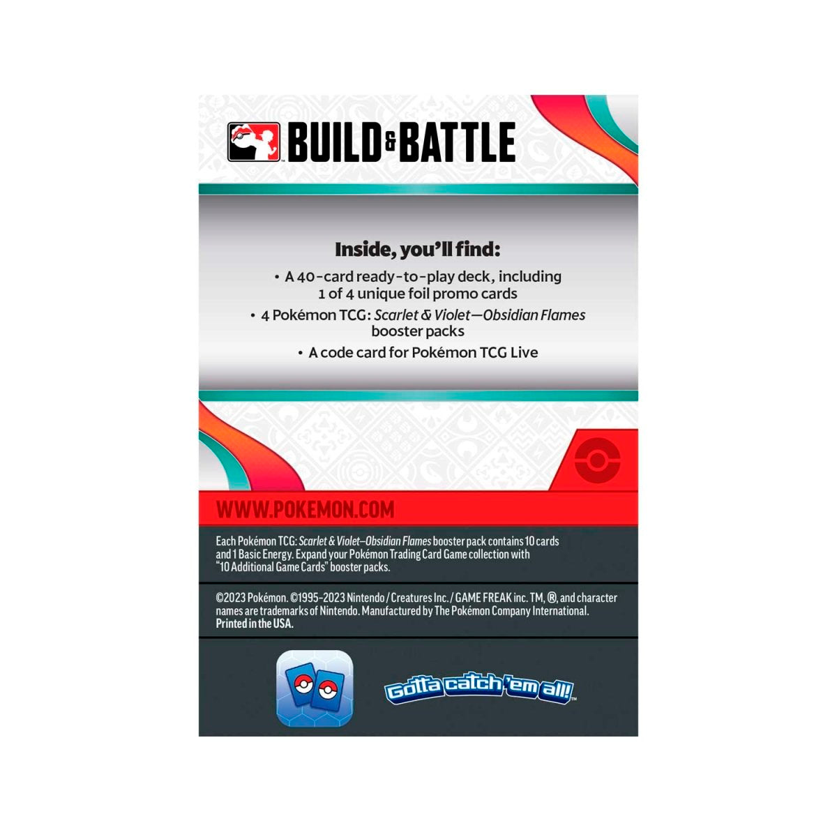Pokémon TCG: Scarlet & Violet 03 Obsidian Flames- Build And Battle Box
