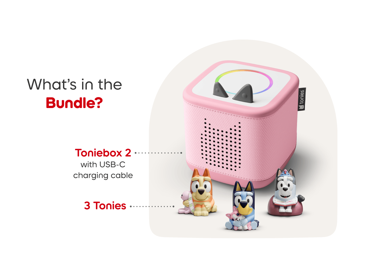 Bluey Toniebox 2 Cloud Pink Starter Set