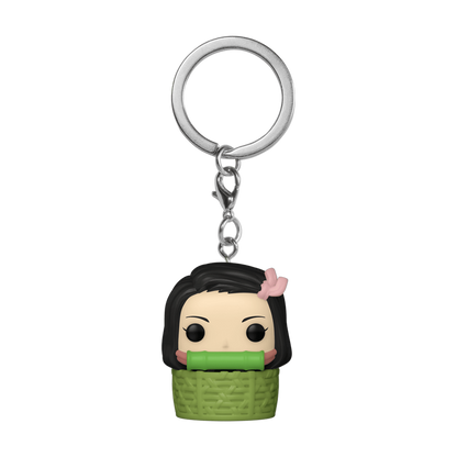 Funko Pop! Keychain: Demon Slayer -  Nezuko Kamado in Basket (Hot Topic)