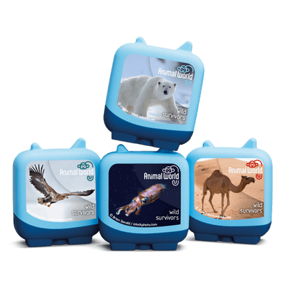 Animal World Wild Survivors Pocket Tonies - 4 Pack