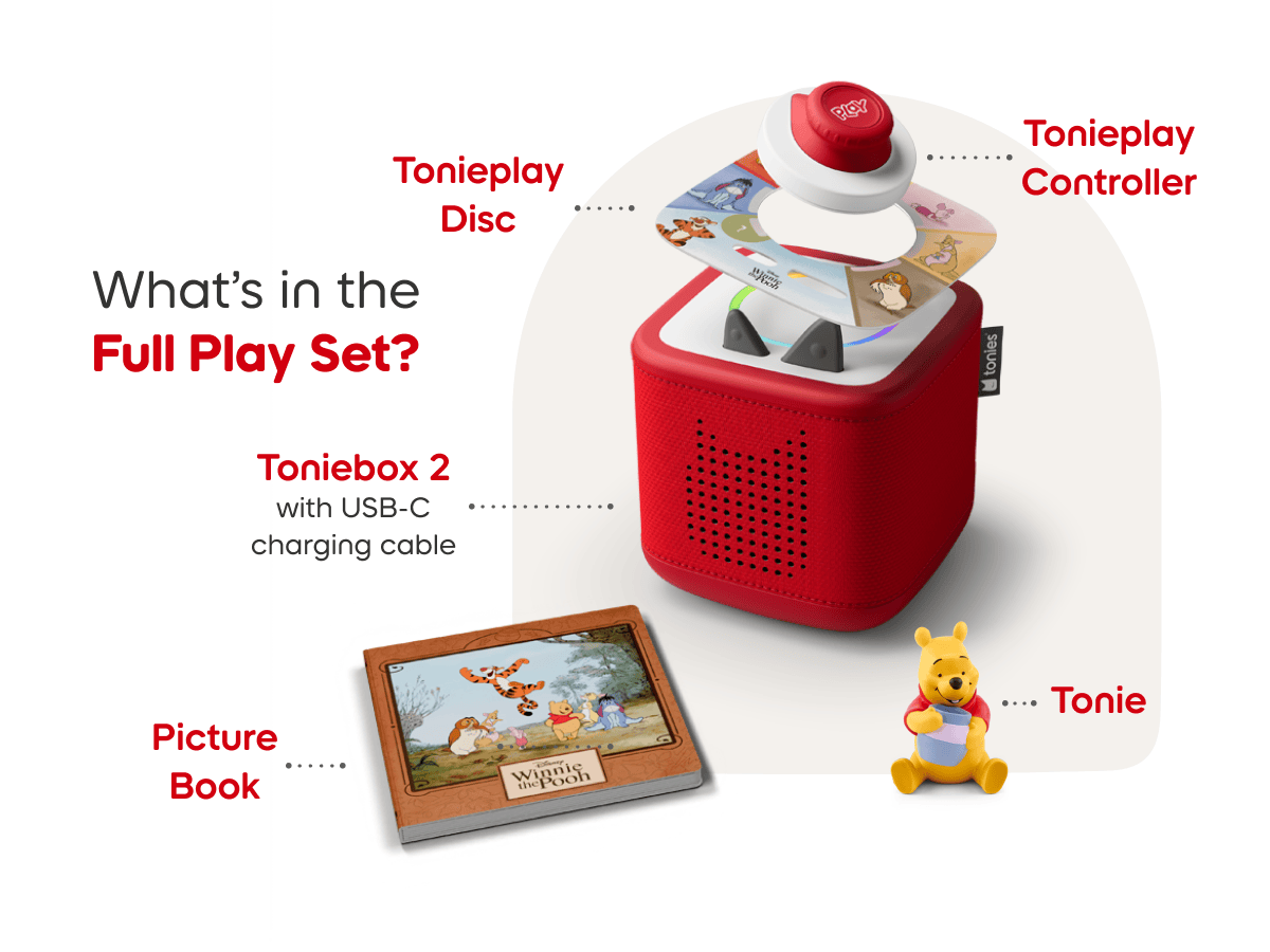 Disney Winnie the Pooh Toniebox 2 Play Set - Sky Blue