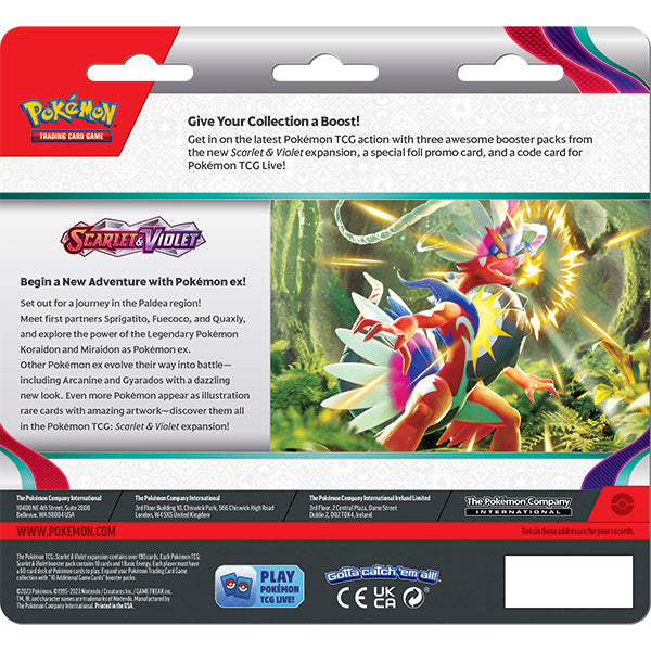 Pokémon TCG: Scarlet & Violet 01- 3-Booster Blister (Arcanine)